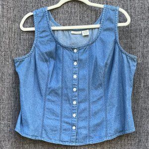 Saint John's Bay denim sleeveless top